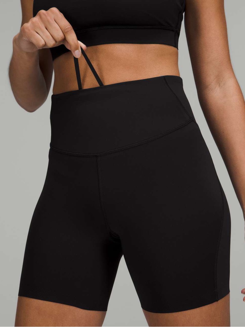 lululemon athletica Black High-Rise Bike Shorts 6”